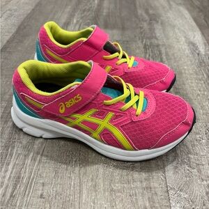 ASICS Kids Vibrant Pink and Lime Sneakers